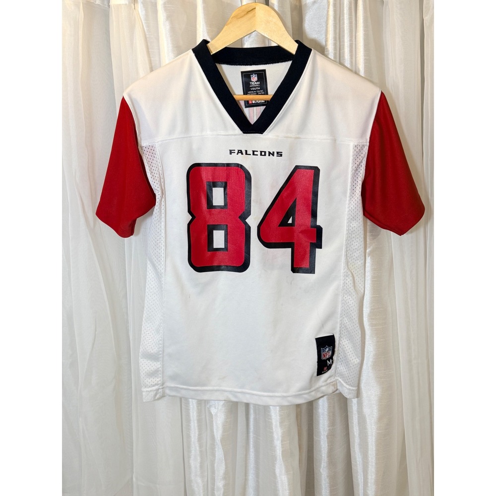 NFL Team Apparel Falcons Jersey Youth Medium White Roddy White 84 Football Shirt